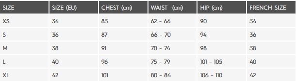 Roxy Rash Vest 0 Size Chart